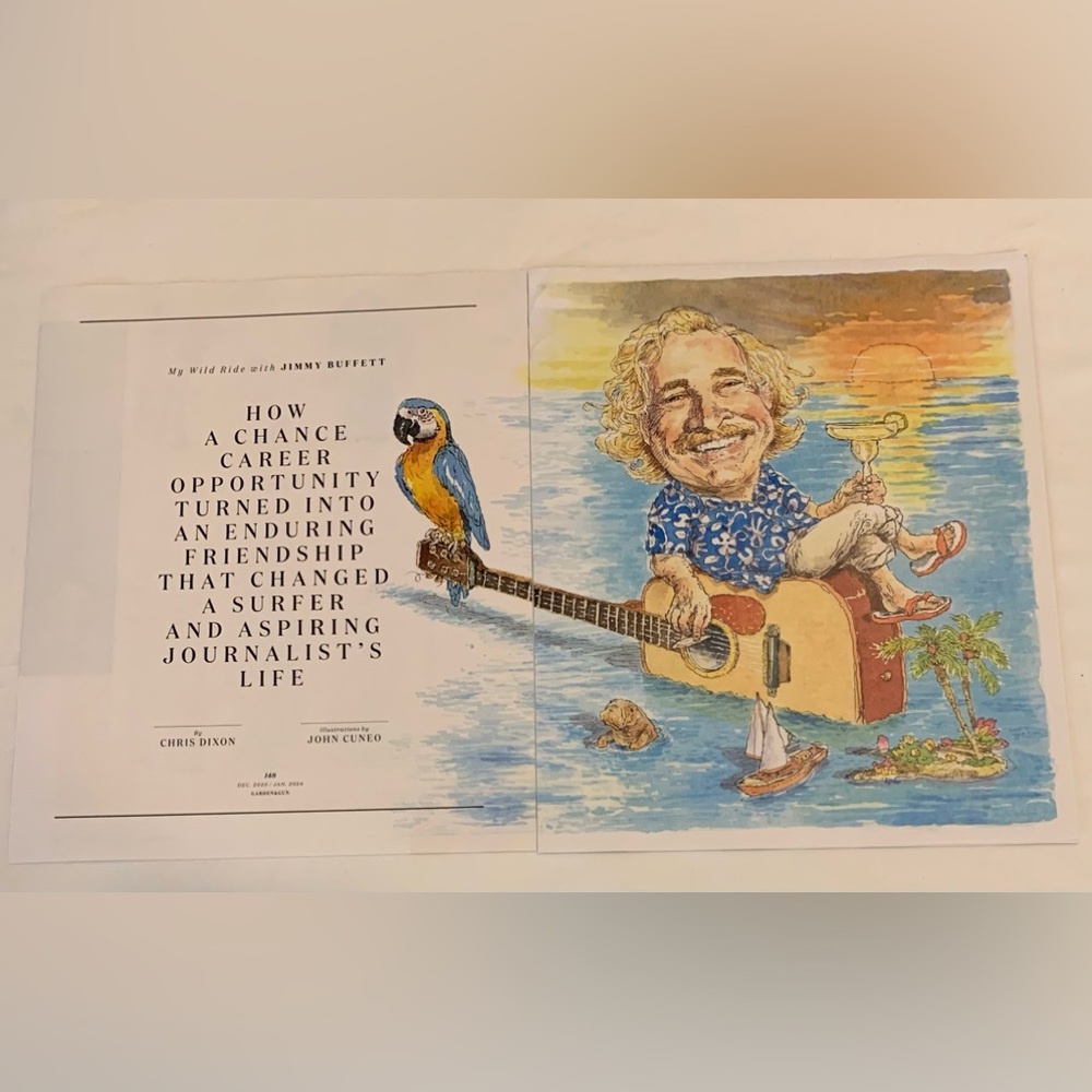 Jimmy Buffet “My Ride With” Magazine Article (6) Page Total